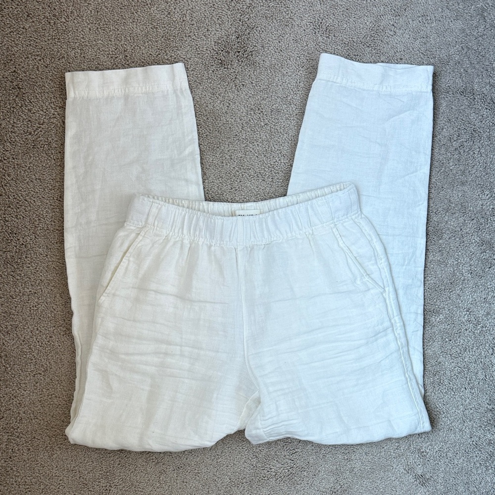 Alex Mill White 100% Linen Pants